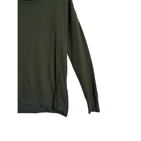 Mix by 41 Hawthorn Women's Waffle Weave Cowl Neck Cozy Knit Top Size L Green - Picture 3 of 8